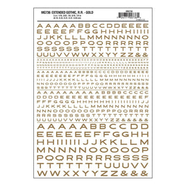 Woodland Extended Gothic R.R. Decal Gold 736 - MPM Hobbies