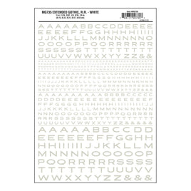 Woodland Extended Gothic R.R. Decal White 735 - MPM Hobbies