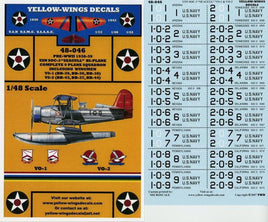 1/48 Yellow Wings Decals USN SOC-3 Seagull VO-1 & VO-2