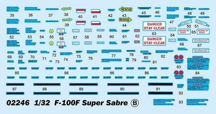 1/32 Trumpeter F-100F Super Sabre 02246.