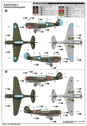 1/32 Trumpeter P-40N War Hawk 02212 - MPM Hobbies