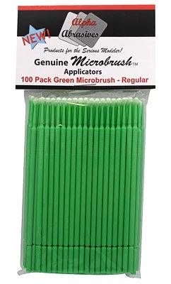 #1352 Micro Brushes - Green - Regular - 100 pack - MPM Hobbies
