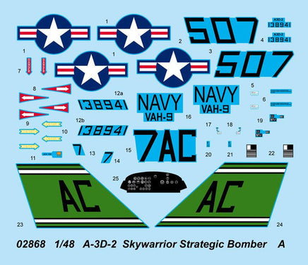 1/48 Trumpeter A-3D-2 Skywarrior Strategic Bomber 02868.