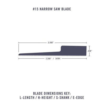 #15 Narrow Saw Blade 5pk 20015 - MPM Hobbies