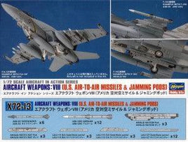 1/72 Hasegawa Aircraft Weapons: VIII (U.S. Air-to-Air Missiles & Jamming Pods) 35113 - MPM Hobbies