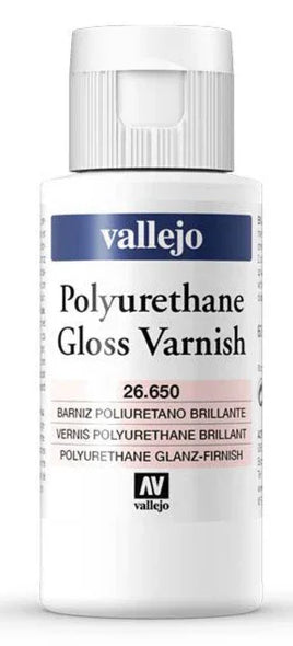 26.650 Vallejo Polyurethane Gloss Varnish 60ml - MPM Hobbies