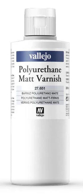 27.651 Vallejo Polyurethane Matt Varnish 200ml - MPM Hobbies
