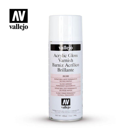 28.530 Vallejo Acrylic Gloss Spray Varnish 400ml - MPM Hobbies