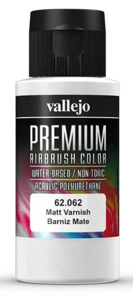 62.062 Vallejo Premium Airbrush Color Matt Varnish 60ml - MPM Hobbies