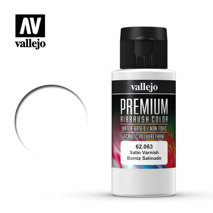 62.063 Vallejo Premium Airbrush Color Satin Varnish 60ml.
