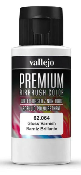 62.064 Vallejo Premium Airbrush Color Gloss Varnish 60ml - MPM Hobbies