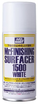 B529 Mr. Finishing Surfacer 1500 White Spray 170ml - MPM Hobbies
