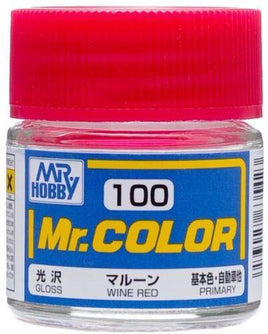 C100 Mr. Color Gloss Wine Red 10ml - MPM Hobbies