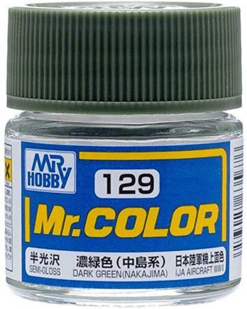 C129 Mr. Color Semi-Gloss Dark Green (Nakajima) 10ml - MPM Hobbies