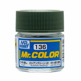 C136 Mr. Color Flat Russian Green (2) 10ml - MPM Hobbies