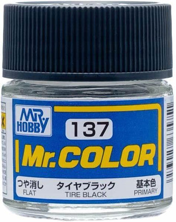 C137 Mr. Color Flat Tire Black 10ml - MPM Hobbies