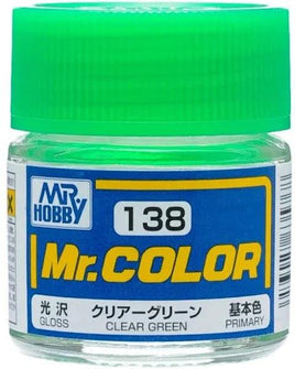 C138 Mr. Color Gloss Clear Green 10ml - MPM Hobbies