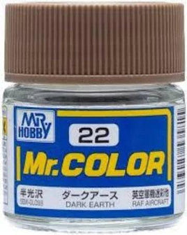 C22 Mr. Color Semi-Gloss Dark Earth 10ml - MPM Hobbies