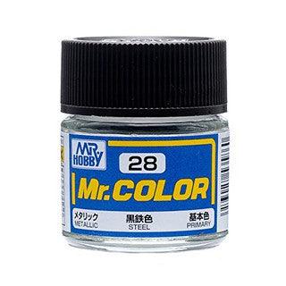 C28 Mr. Color Semi-Gloss Metallic Steel 10ml - MPM Hobbies