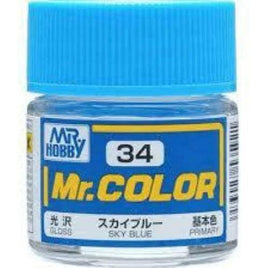 C34 Mr. Color Gloss Sky Blue 10ml - MPM Hobbies