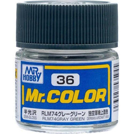C36 Mr. Color Semi-Gloss RLM74 Gray Green 10ml.