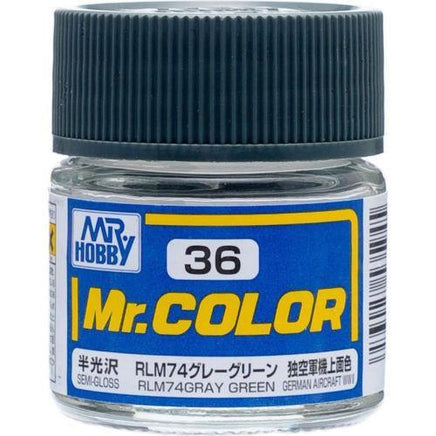 C36 Mr. Color Semi-Gloss RLM74 Gray Green 10ml - MPM Hobbies