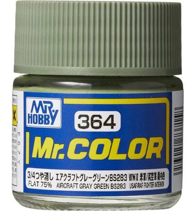 C364 Mr. Color 3/4 Flat Aircraft Gray Green BS283 10ml - MPM Hobbies