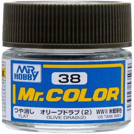 C38 Mr. Color Flat Olive Drab (2) 10ml - MPM Hobbies