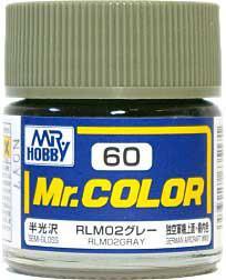 C60 Mr. Color Semi-Gloss RLM O2 Gray 10ml - MPM Hobbies