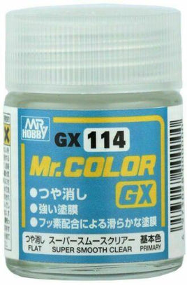 GX114 Mr. Color Super Smooth Clear Flat 18ml - MPM Hobbies
