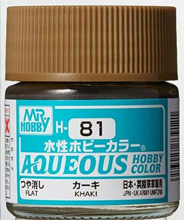 H81 Mr. Hobby Aqueous Flat Khaki 10ml - MPM Hobbies