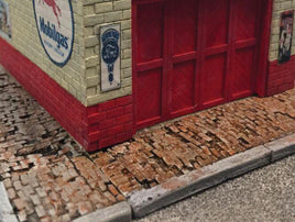 HO Scale Bar Mills 60' Weathered Brick Sidewalk.