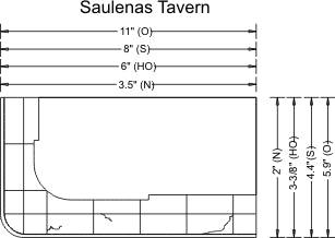 HO Scale Bar Mills Saulenas Tavern Model Kit.