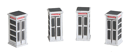 HO Scale X1011 (4) Telephone Booth - MPM Hobbies