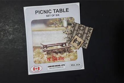N Osborn Picnic Tables Kit 3034 - MPM Hobbies