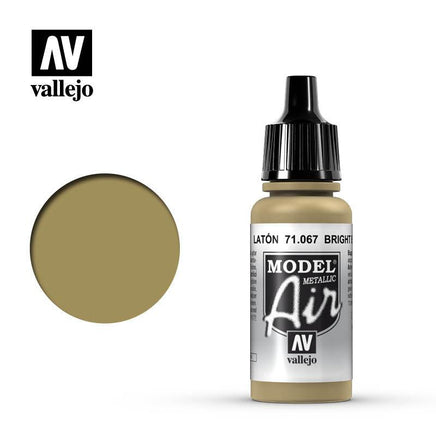 Vallejo Model Air Bright Brass (Metallic) 17ml 71.067 - MPM Hobbies