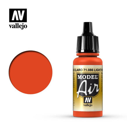 Vallejo Model Air Light Red 17ml 71.086 - MPM Hobbies