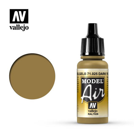 Vallejo Model Air RAL7028 Dark Yellow 17ml 71.025 - MPM Hobbies