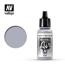 Vallejo Model Air Silver RLM01 (Metallic) 17ml 71.063 - MPM Hobbies
