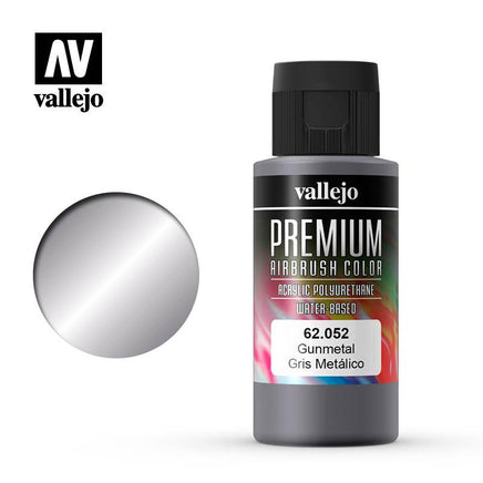 Vallejo Premium Airbrush Color Gunmetal 60ml - MPM Hobbies